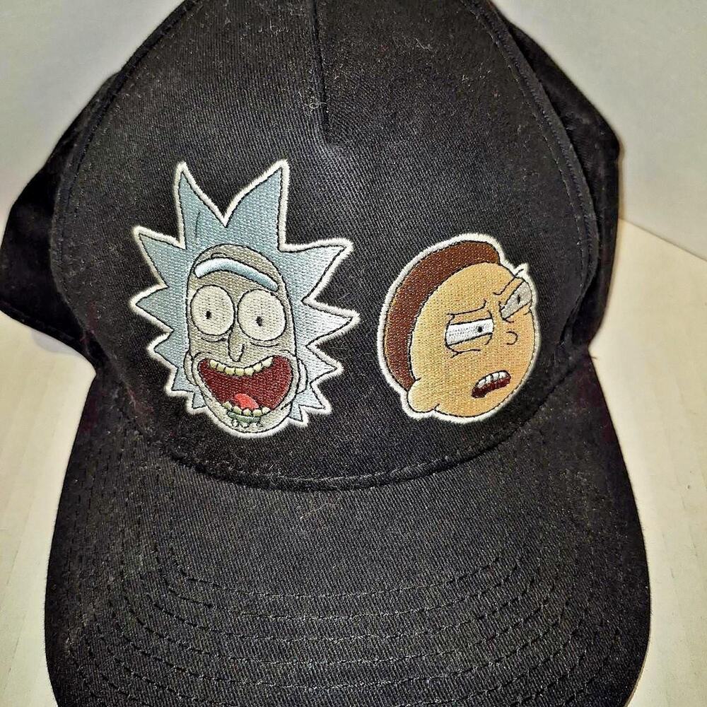 Black rick and morty snapback hat